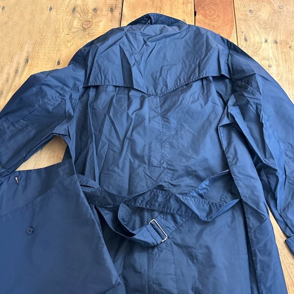 Men's Navy Trench Coat - Picture 8 of 9